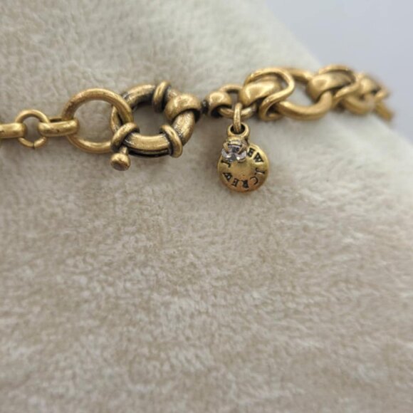 J Crew Peach Green Resin Gold Tone with Fringe Statement Necklace - Picture 7 of 10